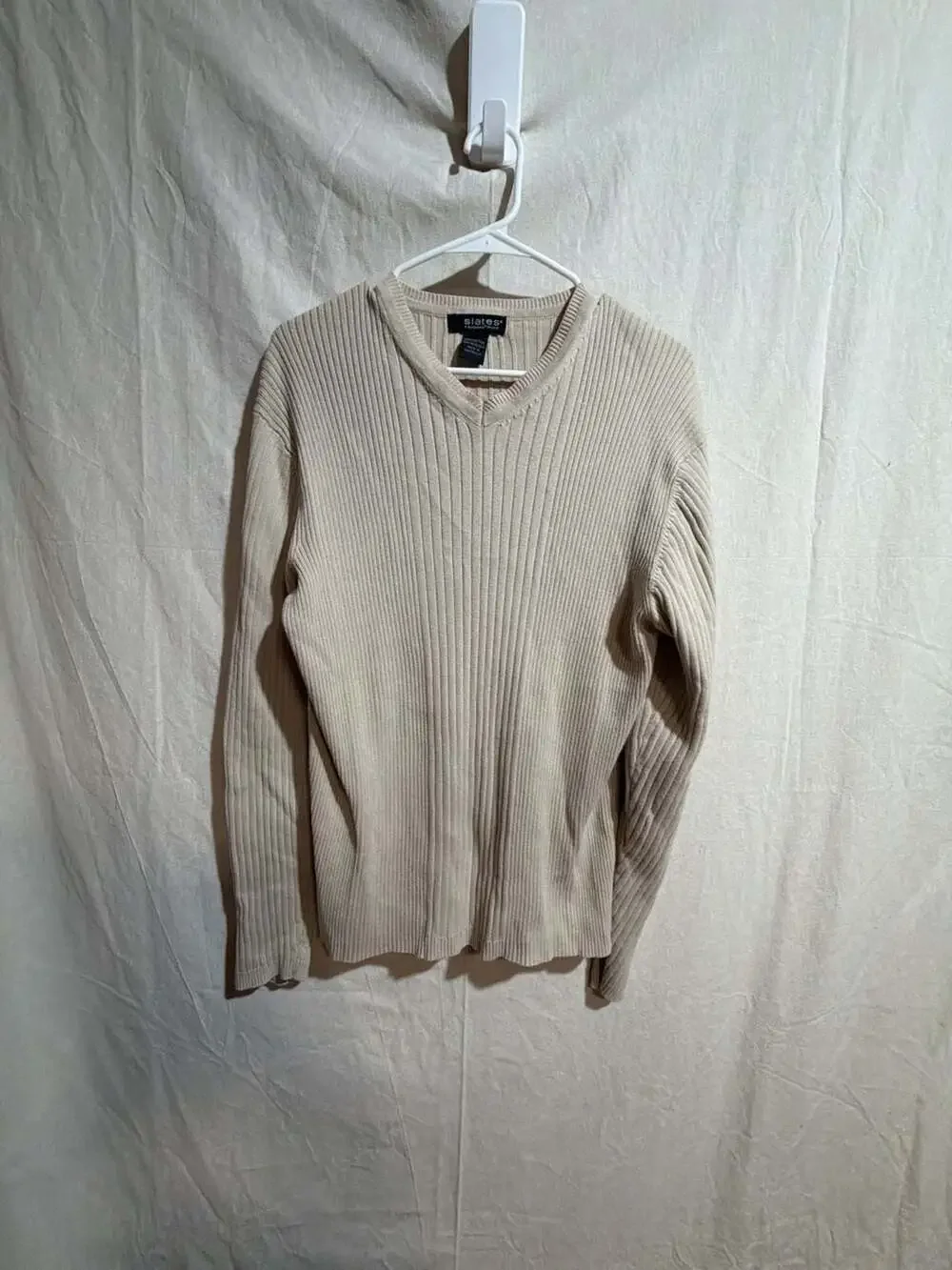 Slates A Dockers Brand Men's Ribbed V-Neck Cotton Sweater